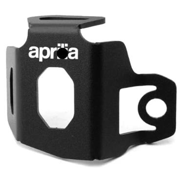 Imagem de Protetor de tampa do reservatório de fluido de freio traseiro compatível com RSV4 RSV1000/R Caponord 1200 Dorsoduro 750 Shiver Tuono 1000/R V4R (preto)