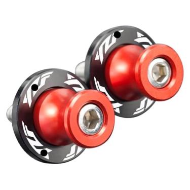 Imagem de BYYINGSUS Acessórios de motocicleta 6 mm Carretéis de braço oscilante parafusos de suporte deslizantes compatíveis com Y&AMAHA YZFR1 YZFR3 YZFR6 YZF R6 R3 R1 YZF-R6 YZF-R3 YZF-R1 (vermelho)