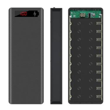 Imagem de LQMBABY Caixa organizadora de baterias 5V-2.1A Power 10 x 18650 para suporte eletrônico faça você mesmo capa branca