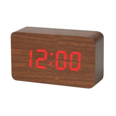 Imagem de Relógio de Mesa com Display Digital LED, Alarme Triplo, Temperatura e Controle por Som