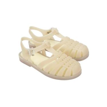 Imagem de Melissa Sandália feminina Possession Jelly – o sapato original Jelly, sandália de pescador com alça ajustável e fivela lateral, Bege claro, 38