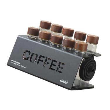 Imagem de Ioensy Tubos de armazenamento de grãos de café de dose única, adegas de grãos de café herméticas, à prova de poeira, 10 tubos para loja de balcão de varejo, 5 Grandes E 5 Pequenos