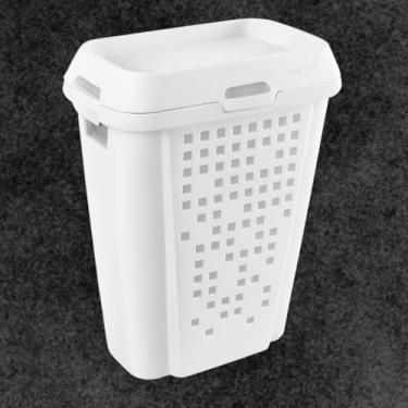 Imagem de Roupeiro Telado 45 Lts Compartimento Removível (Branca)