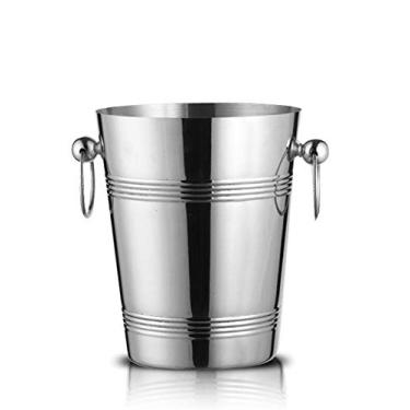 Imagem de WUHUQN Spices millelectric Moedor de café em aço inoxidável balde de gelo KTV balde de cerveja criativo balde de champanhe balde de gelo comercial balde de vinho tamanho doméstico