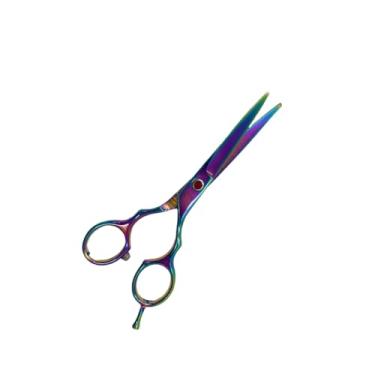 Imagem de Tesoura Cabelo Profissional, Tesoura Profissional Fio Navalha 6.0 Cabeleireiro Barbeiro Aço Inox, Vários Modelos Disponíveis(Roxo)