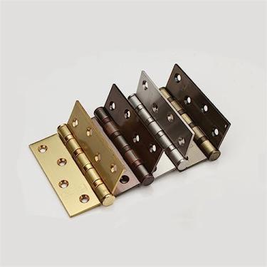 Imagem de Dobradiça de amortecimento de almofada de aço inoxidável de 10 cm para casa de madeira maciça dobradiças de rolamento silenciosas para móveis internos acessórios de ferragens 1 peça (A)