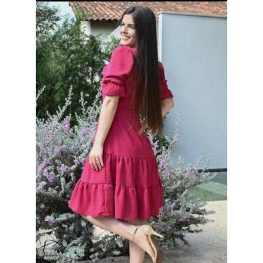 Imagem de vestido cor marsala midi, - .