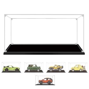 Imagem de BOOVAX Vitrine Para Lego 42138, 42122, 10271 E 10242 - Caixa De Acrílico Transparente [Shelby Gt500/Fiat 500/Jeep Wrangler/Mini Cooper] Modelo 11,8 X 5,9 Polegadas