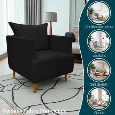 Imagem de Kit 2 Poltronas Decorativa Para Sala Recepção Escritório Consultório R