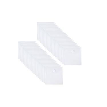 Imagem de YESSART Envelopes plásticos transparentes de 15 x 15 cm, suporte para armazenamento de arquivos de documentos, pacote com 40 fechos de gancho