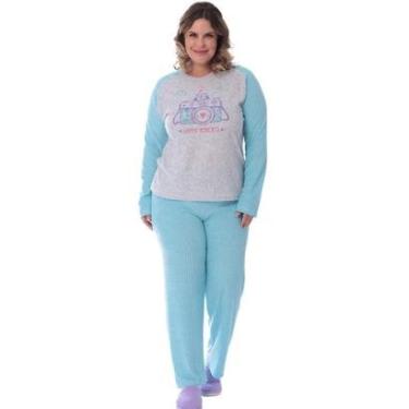 Imagem de Pijama De Inverno Feminino Plus Size Plush Tamanho Especial-Feminino