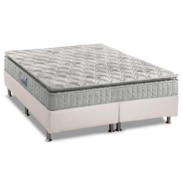 Imagem de Cama Box Queen: Colchão Espuma D33 Anjos Orthosono + Base Crc Courano White(158X198)