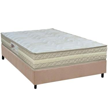Imagem de Conjunto Box Casal: Colchão Espuma Paropas Ag65 Master Clean + Base Crc Suede Clean (138x188)