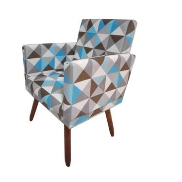Imagem de Poltrona Decorativa Nina Sala E Escritório Triangulo Azul
