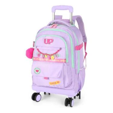 Imagem de Mochila Escolar Infantil Menina Up4you Rodinha360o E Costas - LUXCEL U
