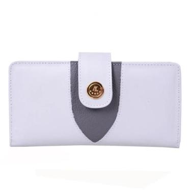 Imagem de Carteira Feminina de Ponteira em Couro Artlux 346, Off white