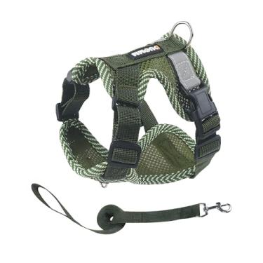 Imagem de Peitoral para cães de 3 a 4,5 kg, colete refletivo à prova de fuga com clipe frontal, inclui coleira de 1,5 m