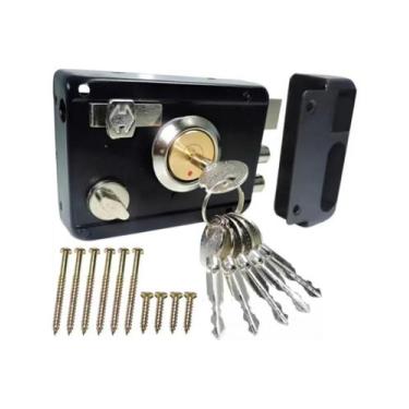 Imagem de Fechadura tipo sobrepor tetra 6 chaves anti furto trava dupla porta po