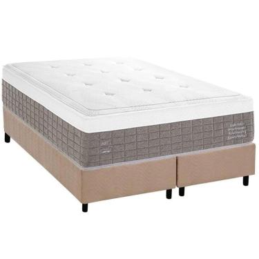 Imagem de Conjunto Box Queen: Colchão Molas Herval Maxspring C1784 + Base Crc Suede Clean (158x198)