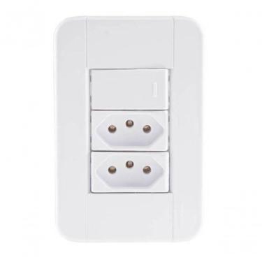 Imagem de Conjunto 4x2 1 Interruptor Simples 10 A 250 V 2 Tomadas 2p+t 20 A 250 V Tramontina Tablet