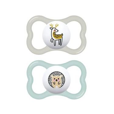 Imagem de Kit com 2 Chupetas Supreme Bico de Silicone 6m+ Neutra - MAM