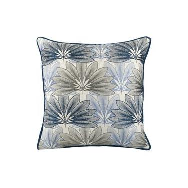 Imagem de Almofada Sarja Cru Botânico Azul 52X52cm - Decortextil Azul