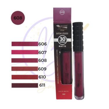 Imagem de Batom Matte Max Love Líquido Longa Duração 30 horas Varias Cores Escol
