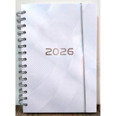 Imagem de Agenda 2026 Grande 14,5cmX21cm Datada 168 folhas Capa dura Adequado para trabalho e estudo(CINZA CLARO)