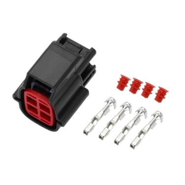 Imagem de Partuto Conector de corte de interruptor de pressão A/C de 4 pinos No.1U2Z14S411AUA - Conector terminal de fio fêmea de carro - para Ford Plastic Black - 1 conjunto