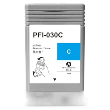 Imagem de Dikarsum Cartucho de tinta PFI-030C 55 ml compatível com PFI-030 ciano substituição para impressora Canon imagePROGRAF TA-20 TA-30 TM-240 TM-340