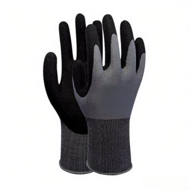 Imagem de 1 Par de Luvas Trabalho Impregnadas com Nitrílico para Jardinagem Manutenção Armazém Homens e Mulheres