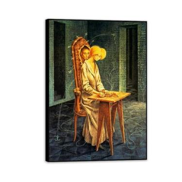 Imagem de Remedios Varo Pintura em Tela Presença Perturbadora Poster Remedios Varo Decoração de Casa Surrealismo Arte de Parede Imagem para Sala de Estar Quarto Banheiro Decoração de Parede 100 x 70 cm