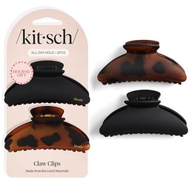 Imagem de Kitsch Grampos de cabelo de plástico reciclado, grampos de cabelo para mulheres e meninas, grampos de cabelo para cabelo grosso, grampos de cabelo para cabelos finos, acessórios de