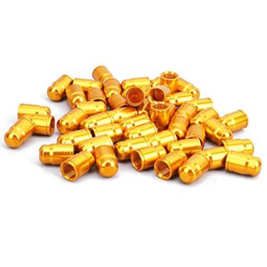 Imagem de aqxreight 50 Peças Tampa da Válvula de Liga de Alumínio Tampa do Bico do Pneu de Bicicleta Acessório Vermelho Carregar Peso Fácil Poeira água Ferrugem Alta Liga de Alumínio Resistência Portátil de