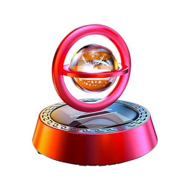 Imagem de Kwak's Aromatizador de ar de carro Difusor de ambientador solar Little Deer para painel interior de carro Acessórios de decoração de autorotação com Peace Always (vermelho-1)