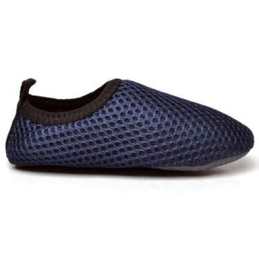 Imagem de Sapatilha Infantil Aquática Neoprene Antiderrapante Confortável Para Praia Piscina Dia Esporte Escola (Azul Escuro, BR, Criança de 9 a 12 anos, Numérico, 23)