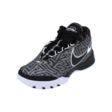 Imagem de Nike Tênis de basquete masculino Lebron NXXT Gen AMPD, Preto claro fumê cinza branco 004, 40