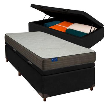 Imagem de Conjunto Cama Box Bau Blindado Solteiro + Colchão D33 Orthotech Inducol