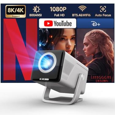Imagem de Magcubic Projetor Inteligente 8K, Mini Projetor Full HD 1080P, Portátil com WiFi 6 e Bluetooth 5.4, Foco Automático e Keystone 6D, 650 ANSI, Android 14, Para Casa, Quarto, Exterior, X7