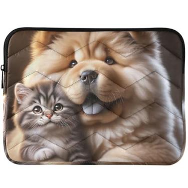 Imagem de Capa para notebook personalizada Chow Chow Dog Kitten Cat Puffy para laptop capa para MacBook 13 polegadas universal 13-14 polegadas linda capa para laptop