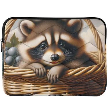 Imagem de Capa protetora de animal guaxinim para notebook para MacBook Air 13 polegadas, acessórios de computador universais de 13 a 14 polegadas
