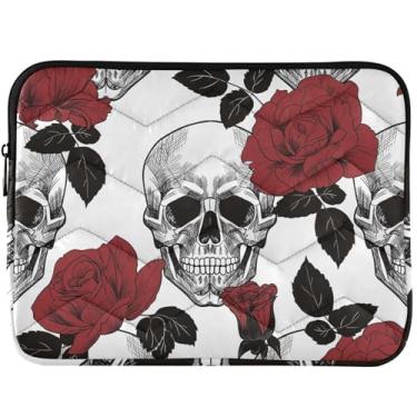 Imagem de Capa divertida para notebook com caveira rosa, capa protetora universal de 13 a 14 polegadas para MacBook de 13 polegadas