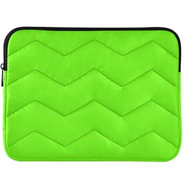 Imagem de Capa protetora verde brilhante personalizada para laptop, capa para computador com estampa fofa universal de 13 e 14 polegadas