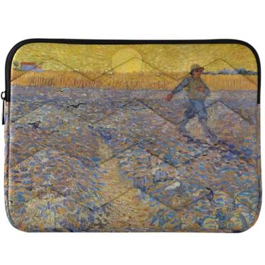 Imagem de Capa para laptop personalizada Vincent Vangogh Sower pintura linda capa para notebook desenho animado universal 13 capa para computador laptop de 14 polegadas