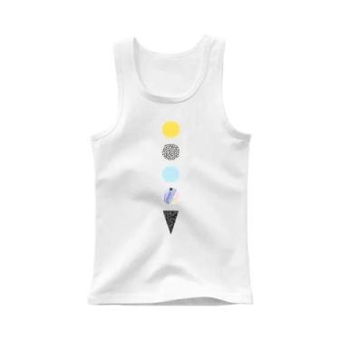 Imagem de Camiseta Sem Mangas De Algodão Para Menino Com Estampa De Barco, Top D