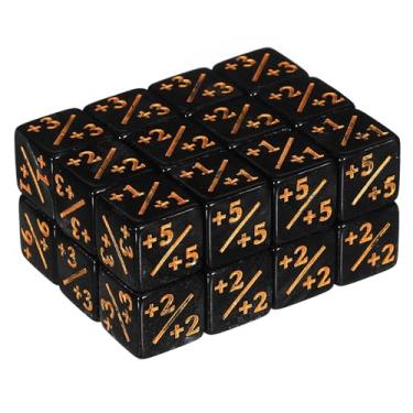 Imagem de Cabilock 24pcs Counters Token Dice Acrylic Board Game Accessory, Dice Board Table Supplies Compatible with MTG Counter, CCG, Card Games, Education Play, Black