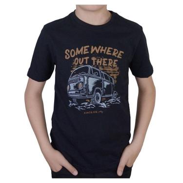 Imagem de Camiseta Infantil Menino King&joe Malha Kombi Preta CA11042-Masculino