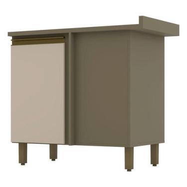 Imagem de Balcão de Cozinha Connect Canto Reto Duna Cristal  Henn