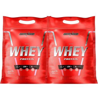 Imagem de Combo 2x Suplemento em Pó Nutri whey Protein Para Ganho de Peso Cookie 1,8Kg Refil - Integralmedica-Unissex