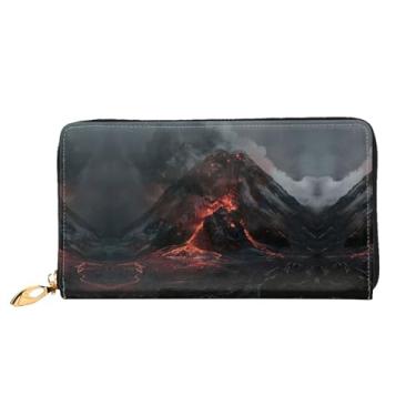 Imagem de XLLingL Carteiras de cartão de crédito impressas, bolsas longas de couro femininas, carteiras com zíper, carteira de viagem simples